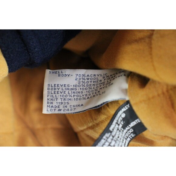 Vintage Arizona Jean Company Mens Medium Wool Leather Varsity Jacket F1154 - Picture 4 of 5